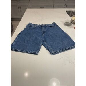Carhartt Ladies Denim Wide Leg Bermuda Shorts 33 Inch Waist‎